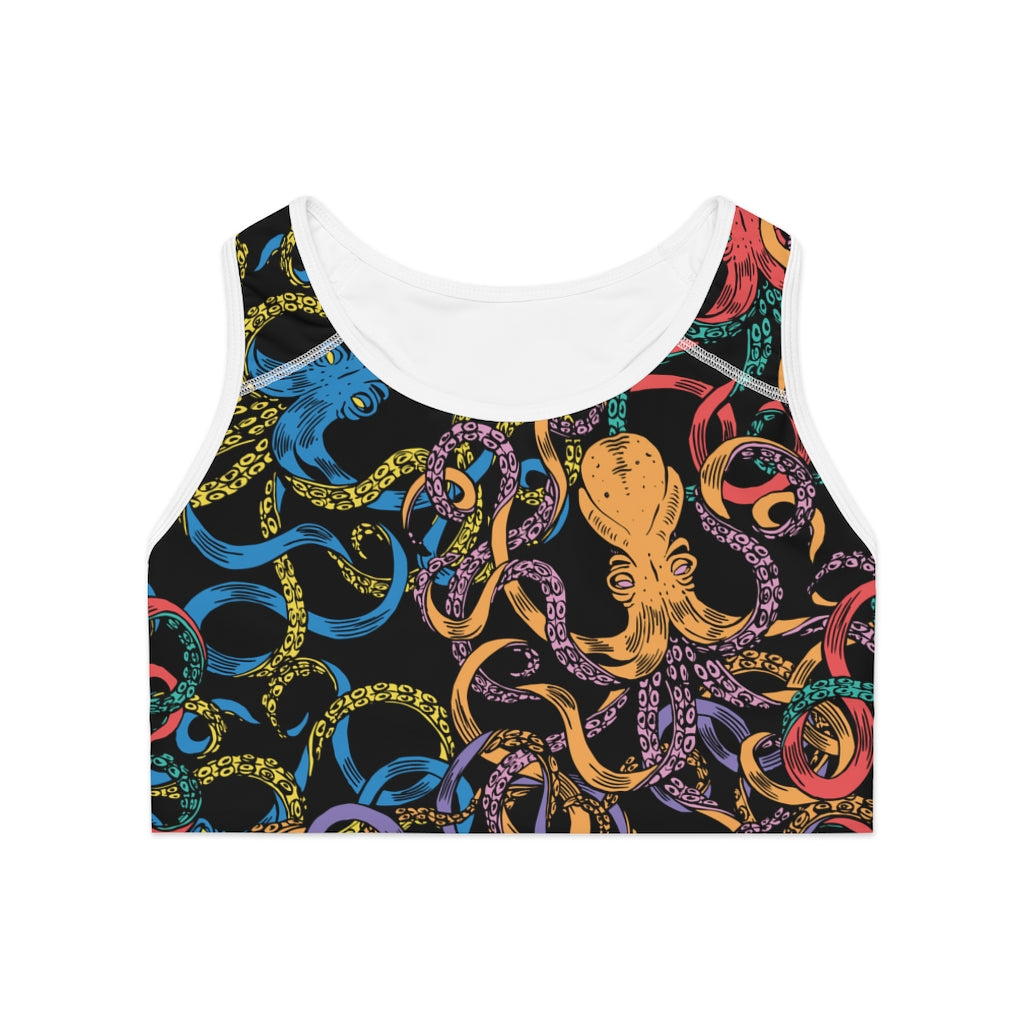 Octopus Print Sports Bra